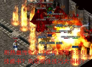 刷热血传奇小怪能掉落哪些实用技能书?高效刷怪<a href=