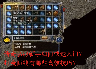 传奇私服新手如何快速入门?打金赚钱有哪些高效技巧? 传奇私服新手如何快速入门?打金赚钱有哪些高效技巧?