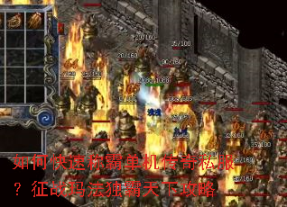 如何快速称霸单机传奇私服?征战玛法独霸天下攻略 如何快速称霸单机传奇私服?征战玛法独霸天下攻略