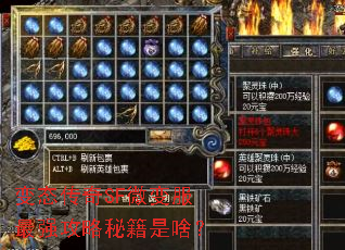 变态传奇SF微变服最强攻略秘籍是啥? 变态传奇SF微变服最强攻略秘籍是啥?