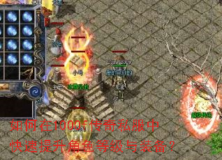 如何在1000f传奇私服中快速提升角色等级与装备? 如何在1000f传奇私服中快速提升角色等级与装备?