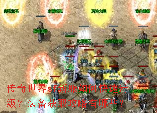 传奇世界sf新服如何快速升级?装备获取攻略有哪些? 传奇世界sf新服如何快速升级?装备获取攻略有哪些?